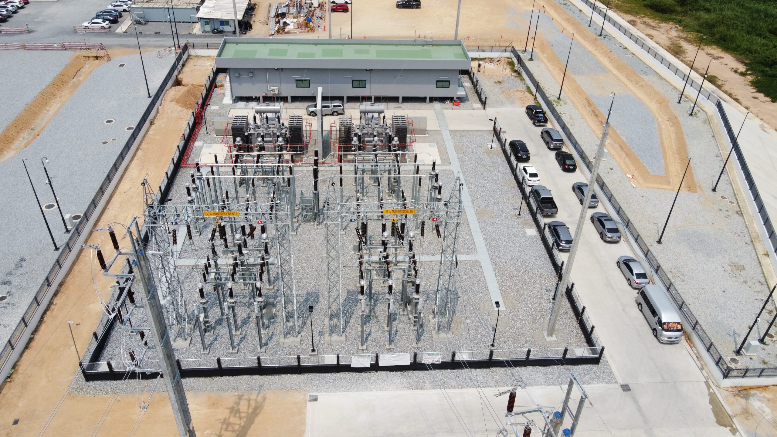 สถานีไฟฟ้าแรงสูงแบบใช้ฉนวนอากาศ 115KV | Pecco